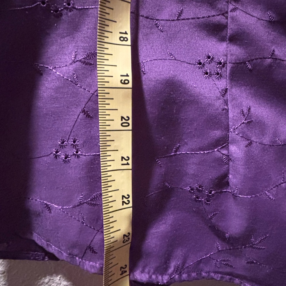 Rebecca Malone Purple Boxy Button Down Shirt - Picture 4 of 5